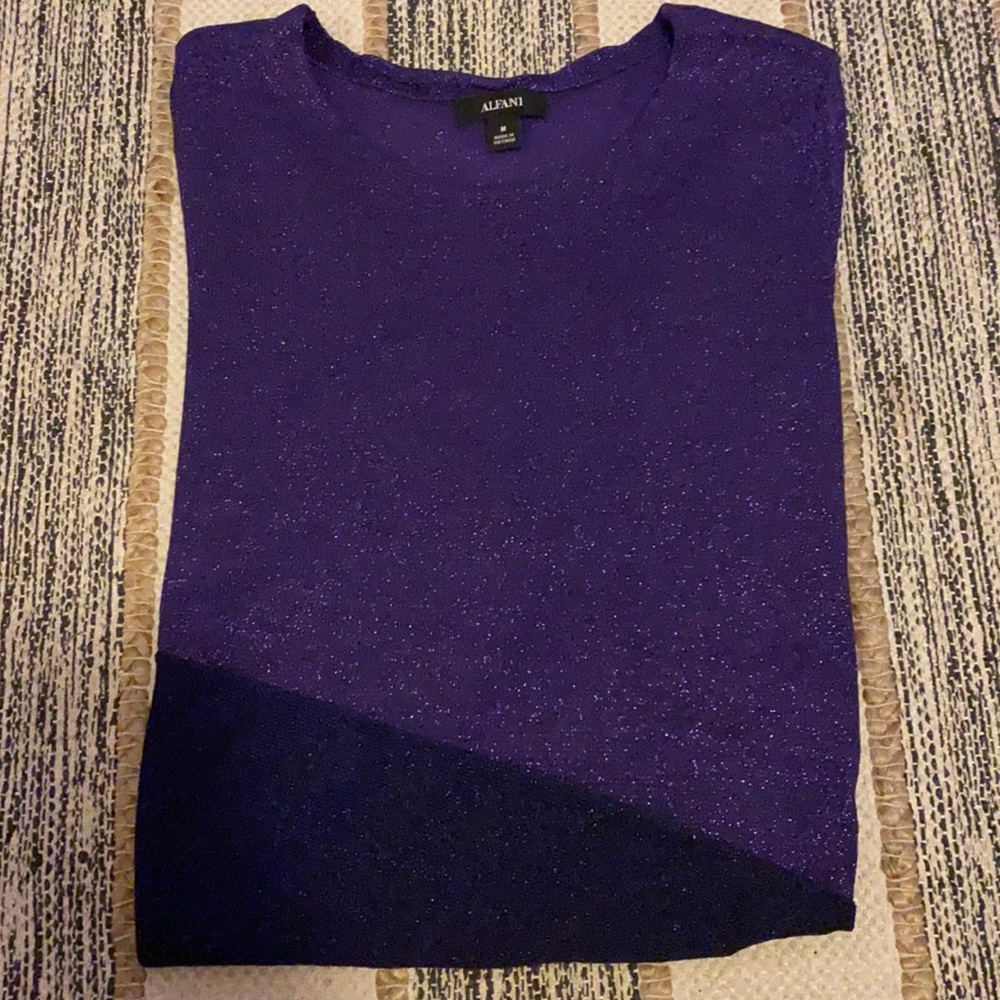 NWT💜Alfani Purple Sparkle Top